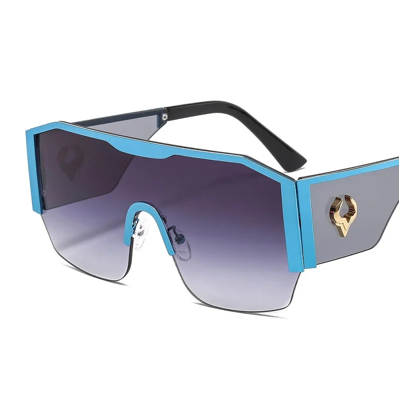 Óculos de sol D & T Shield para homens e mulheres, lente gradiente, logotipo Bull, designer de marca, luxo, alta qualidade