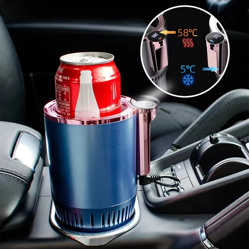 Copo Refrigeração inteligente e aquecimento do copo do carro, aquecedor refrigerador, exposição da temperatura, água, café, bebidas, 12V, 2 em 1